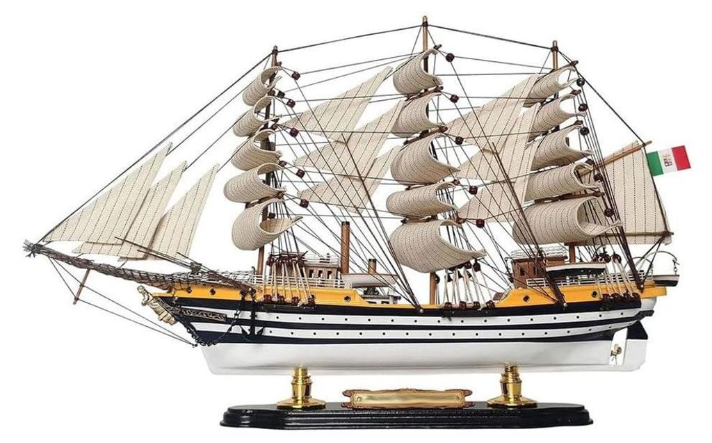 Holz-Segelboot-Modell, 52 cm, nautische Dekoration