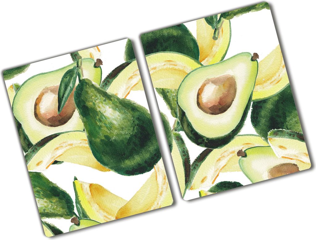 Tulup Glas Herdabdeckplatte - 2x40x52 cm - Glaskeramikkochfeld-Abdeckung Spritzschutz Glasabdeckplatte Kochplattenabdeckung und Schneidebrett - Zwe...