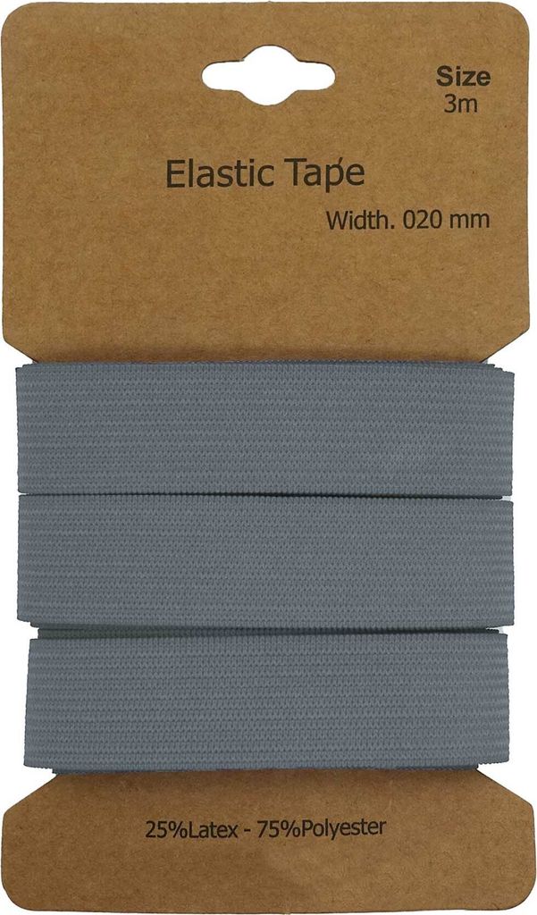 Gummiband 3 m x 20 mm Gummilitze Gummi elastisches Band Flachgummi Farbwahl