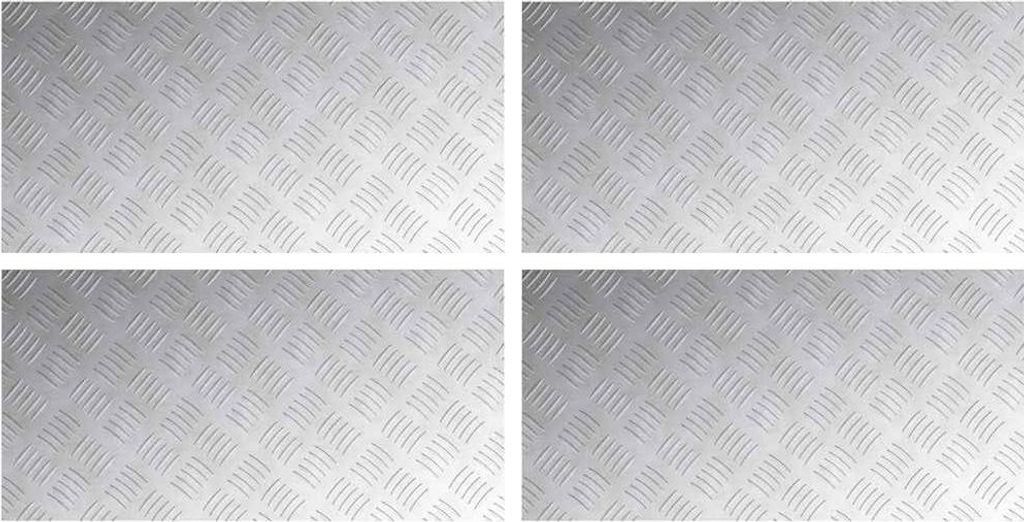 Treppe Tritt Rechtwinklig 4 pcs Silber 80 x 40 cm Aluminium