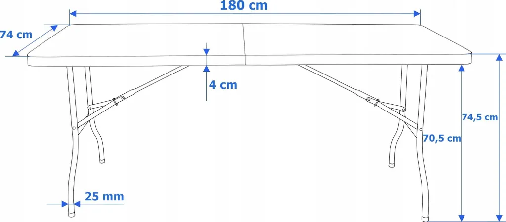 Table pliante 180 cm grise : la solution compacte pour vos réceptions - 7