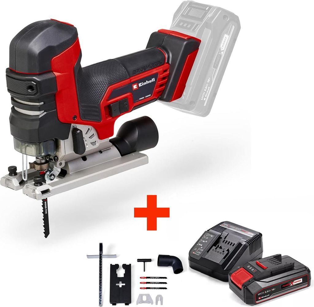 Einhell Professional Akku-Stichsäge TP-JST 18/135 Li BL Power X-Change + 2.5Ah Akku Starterkit