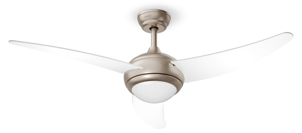 Klarstein El Paso Deckenventilator mit Beleuchtung & Fernbedienung – 3 Flügel, 6 Stufen, 3 Lichtfarben, leise, Innen & Außen, 132cm, Deckenvent...