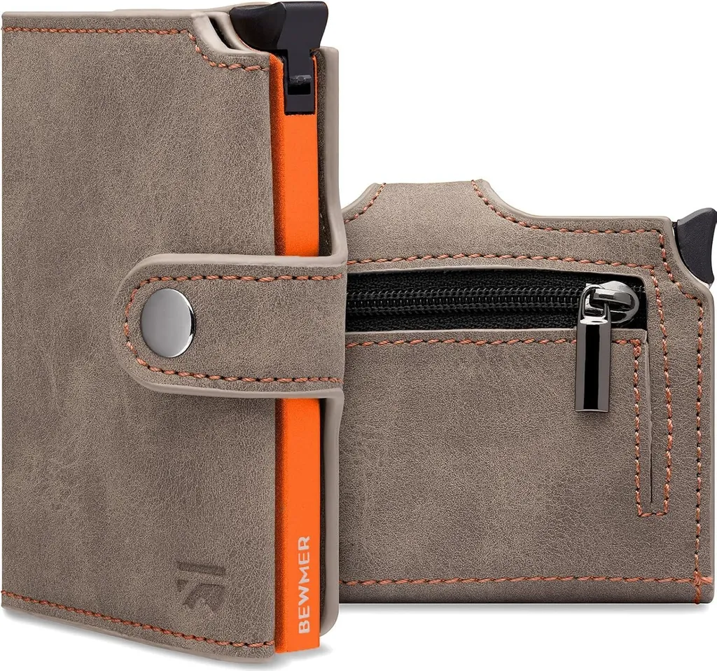 Mini Portafoglio Sottile per 9 Carte e Monete | Protezione RFID Unisex