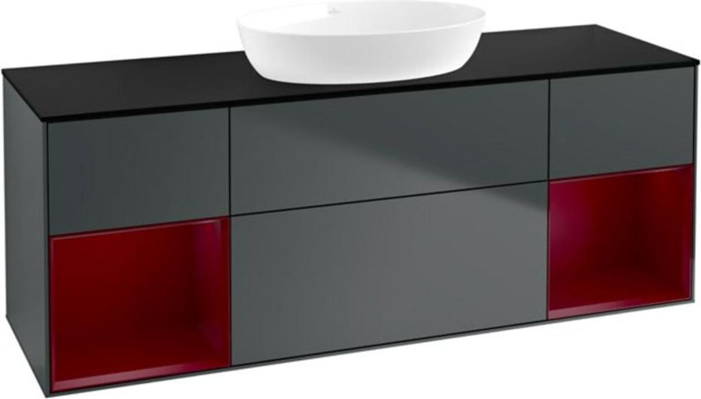 V&B Waschtischunterschrank Finion 160cm, Pl b m, Rg Peo m La, md bl. m Lac