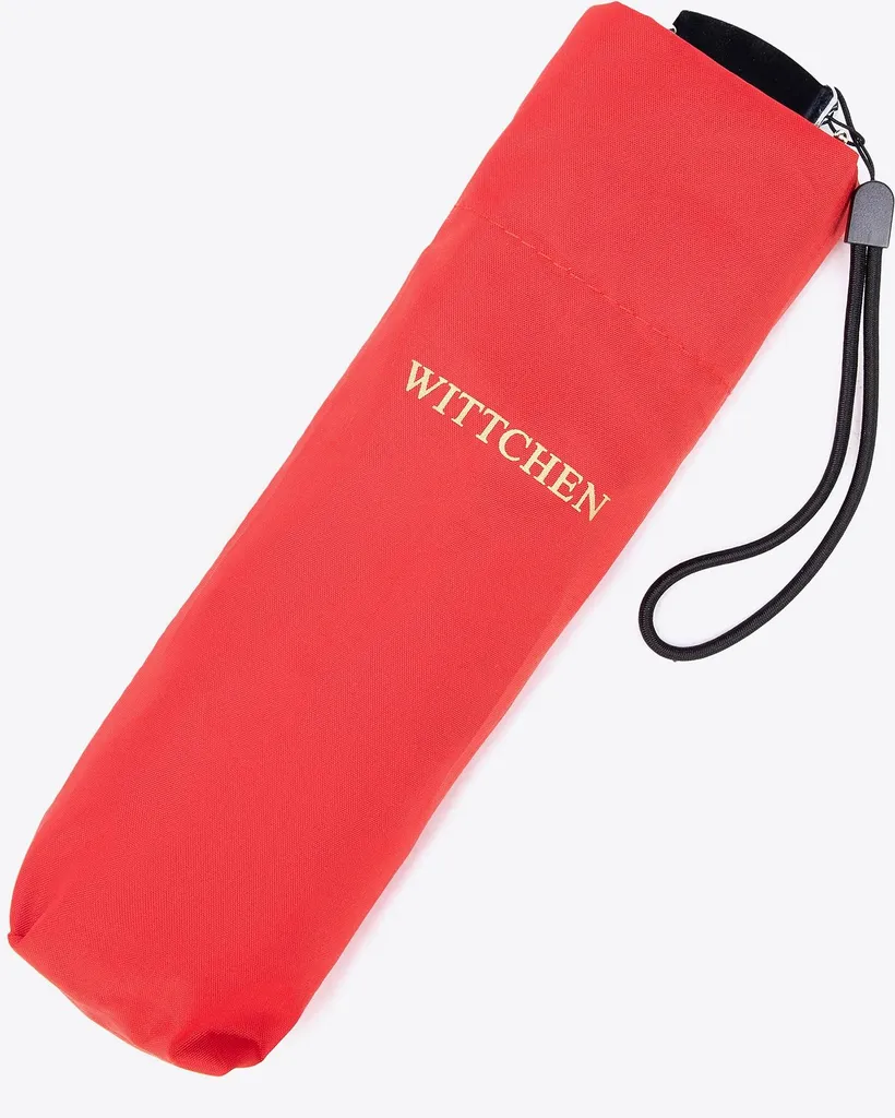 Parapluie de poche rouge pour femme Wittchen, accessoire pluie quotidien