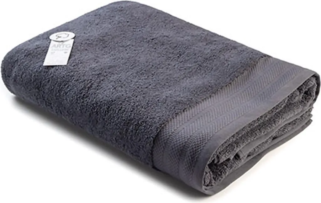 Serviette de plage Deluxe en coton ultra absorbant 100x180 cm gris foncé