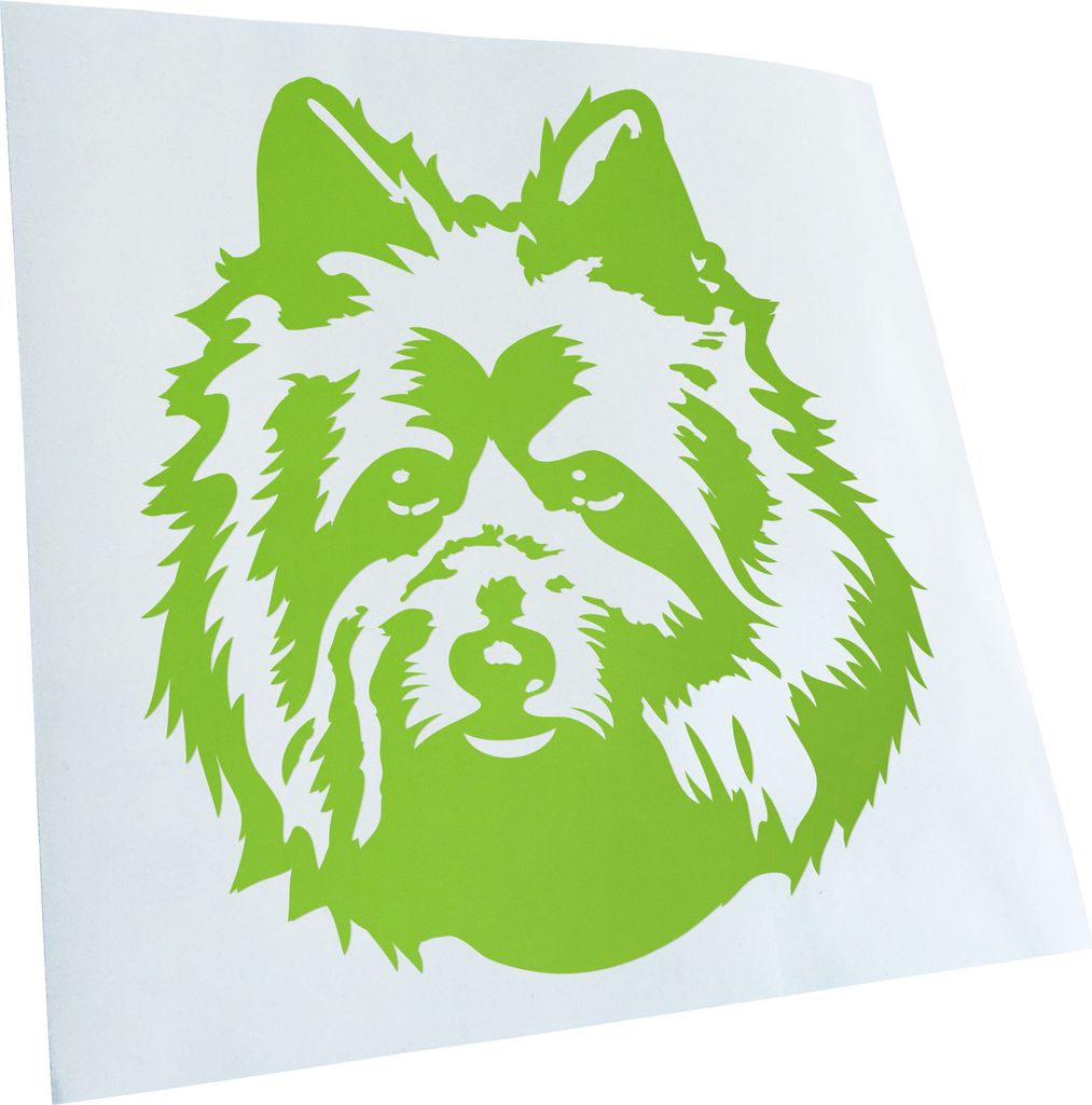 Kiwistar - Autoaufkleber - Australian Terrier Hund - Lindgrün - 50x45cm - Aufkleber für Auto, Laptop, Fahrrad, LKW, Motorrad mehrfarbig JDM Decal...