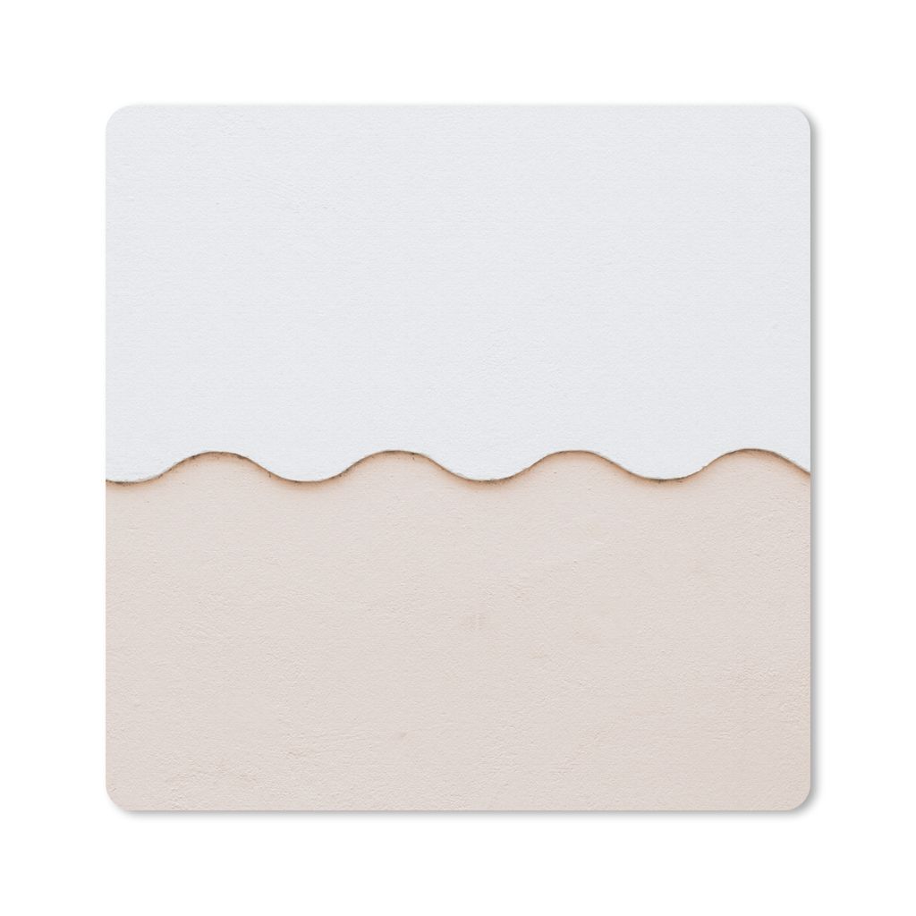 MuchoWow Mauspad Mousepad Sommer - Rosa - Wellen 20x20 cm - Mousepads - Maus Mat - Pad - Mausunterlage - Desk Mat - Bureauartikeln