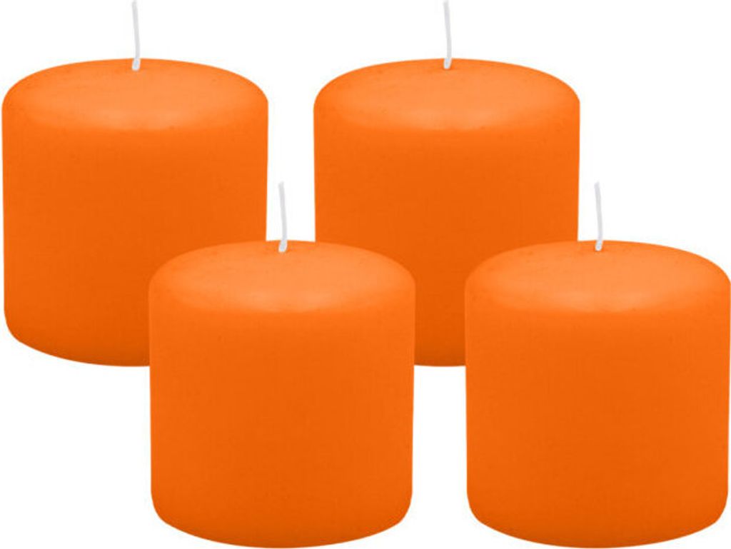 4er Set Adventskranzkerzen Mandarin Orange Ø 60 x 80 mm Produktbild 