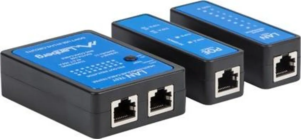 Lanberg NT-0404 Tester PoE e LAN Professionale - Diagnostica Rapida RJ45 - 4