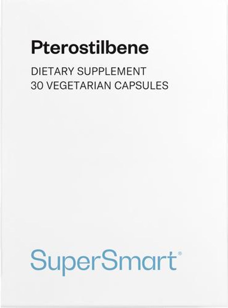 SuperSmart Pterostilbene Dietary Supplement - 30 Vegi-Kaps