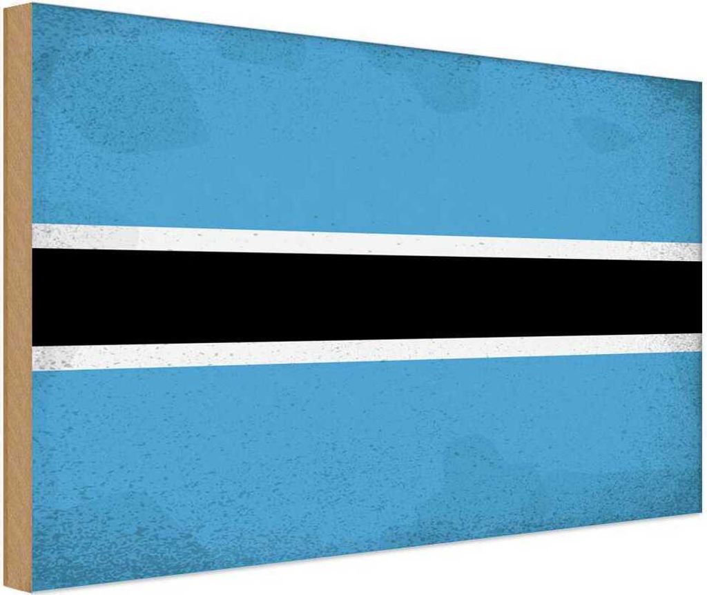 vianmo Holzschild 30x40 cm Botswana Flagge Fahne Wappen Produktbild 