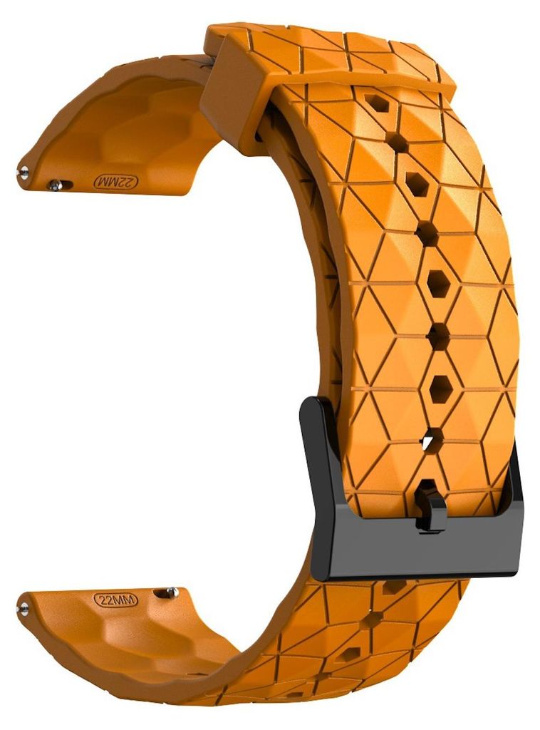 Für Samsung Galaxy Watch 7 44 / 40mm / FE Silikon Fußball Design Ersatz Arm Band Orange