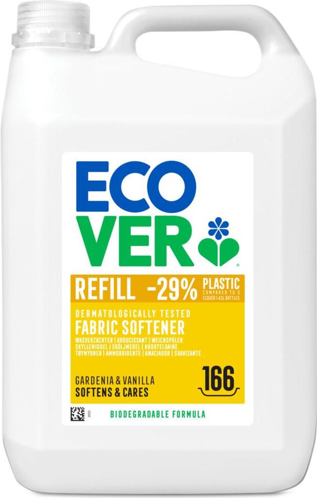 Ecover – Weichspüler – Gardenie & Vanille – 5 Liter – 166 Wäschen - 1 Stück