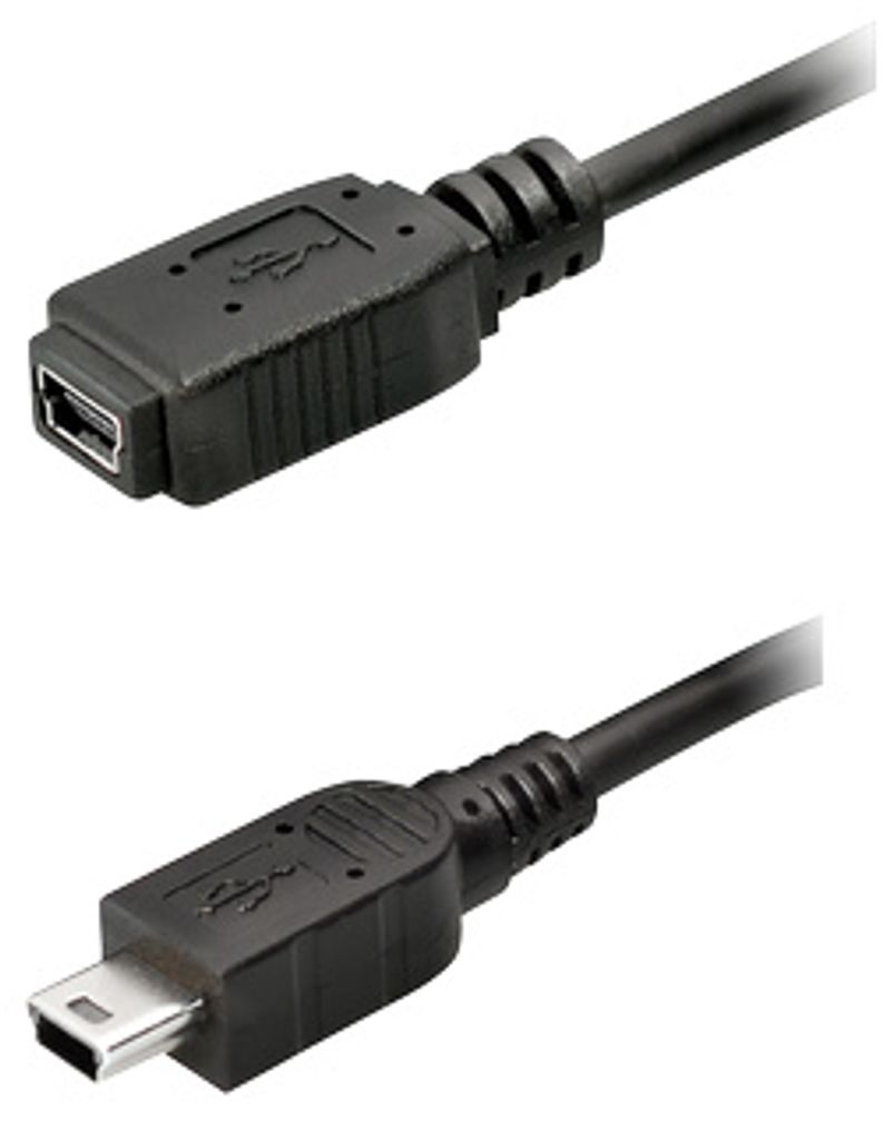 Transmedia Mini USB B Verlängerung; USB Mini Stecker 5polig auf USB Mini B Buchse 5polig, C 158 K