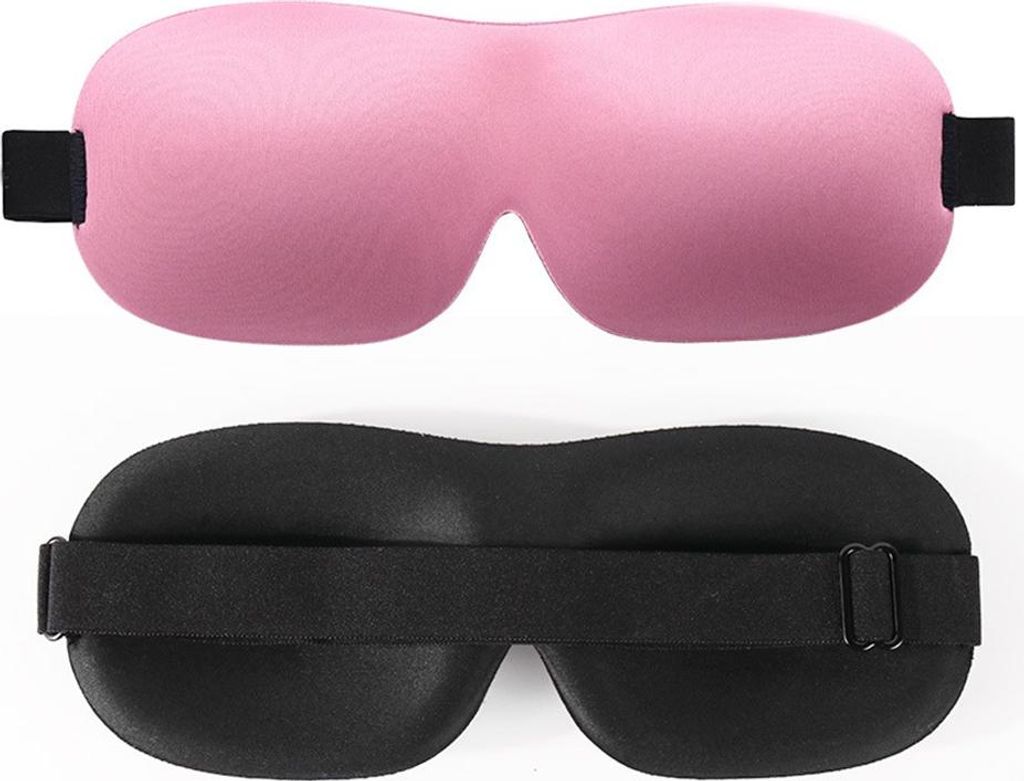 INF 3D Schlafmaske: Bequem, Verstellbar, Dunkel - Ideal für Reise & Zuhause Rosa