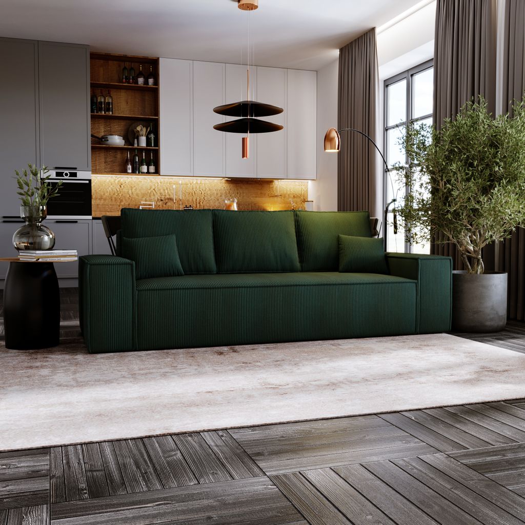 Schalfsofa MOSEN 256 cm mit Bettkasten und Schlaffunktion - Produktbild 