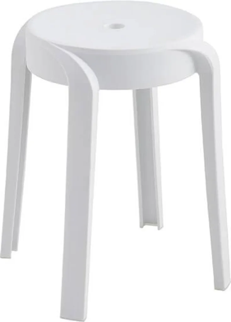 Sgabello Impilabile NIVO Bianco Set 8 Pezzi - Home Deluxe Salvaspazio