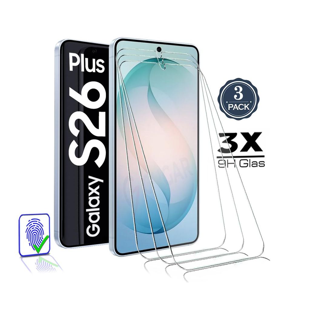 3X Für Samsung Galaxy S26+ / S26 Plus Panzerglas Glasfolie Produktbild 