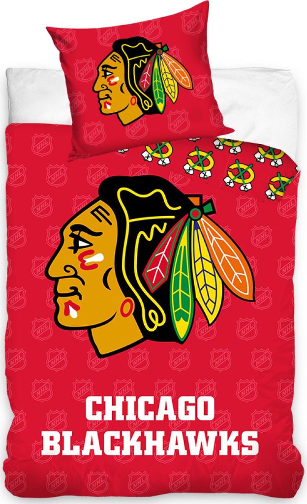 Hockey-Bettwäsche NHL Chicago Blackhawks Schilde Größe: Produktbild 