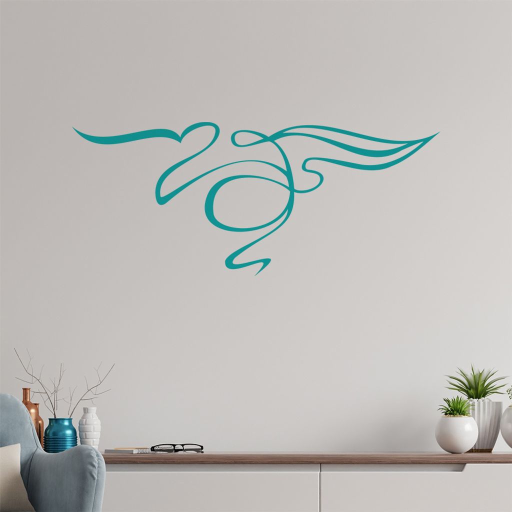 Tribal geschwungen Wandtattoo in 6 Größen - Wandaufkleber Wall Sticker - Dekoration, Küche, Wohnzimmer, Schlafzimmer, Badezimmer