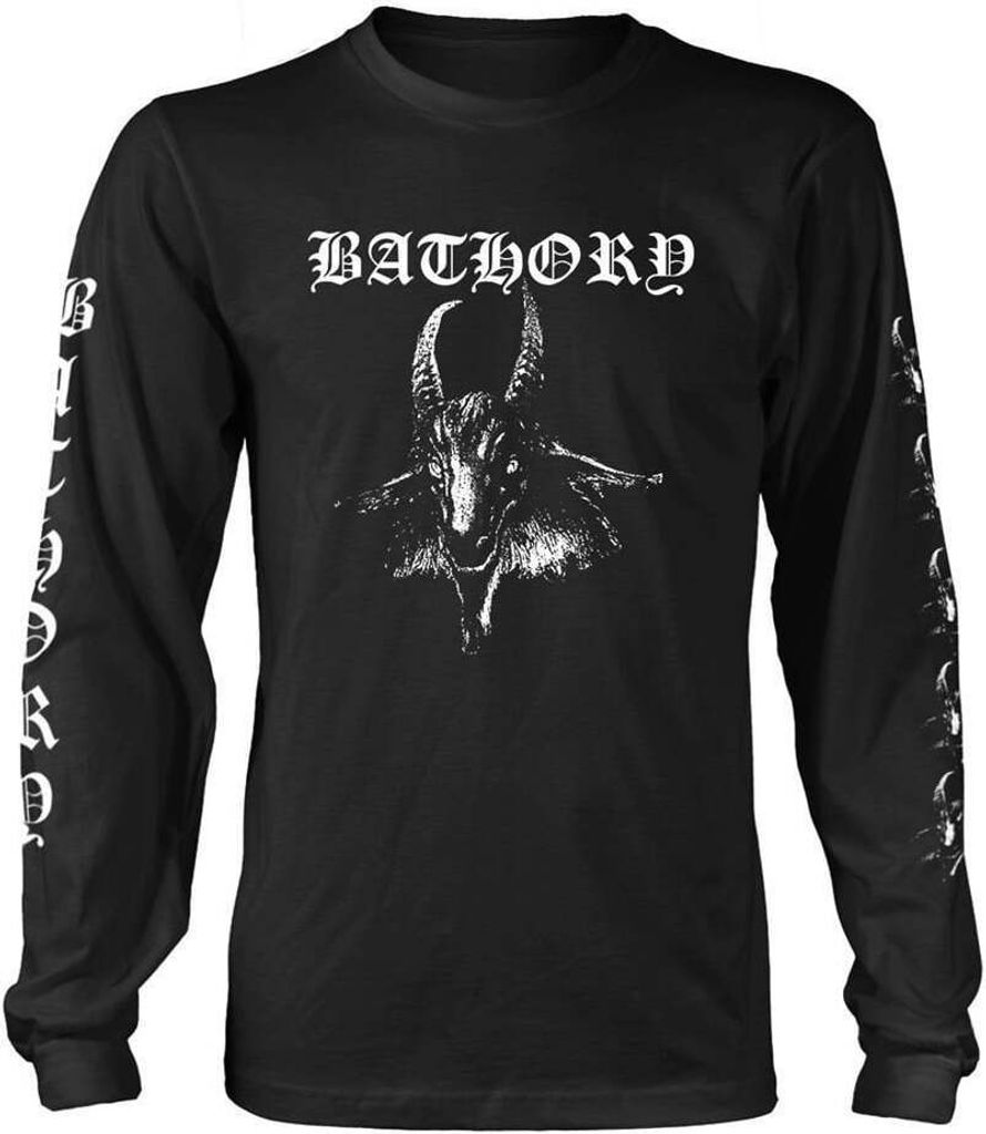 Bathory Langarmshirt Herren Goat schwarz Band-Merch, Bands 100% Baumwolle S