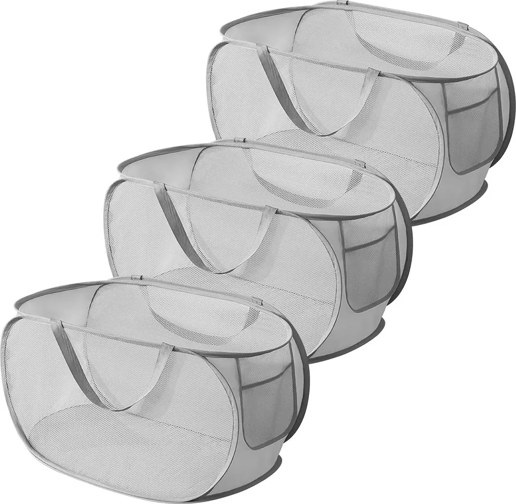 Corbeille à linge pliable lot de 3 paniers de rangement pop-up XXL