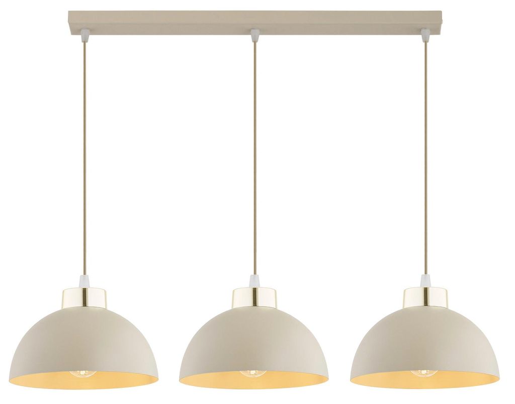 KAR LIGHTING Pendellampe 3-flammig Beige – Moon Ecru Produktbild 