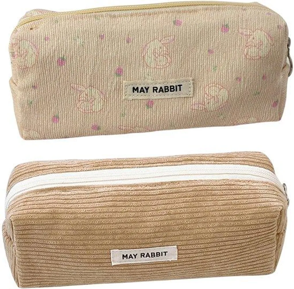 Pochettes de rangement en velours pour maquillage et fournitures (x2)