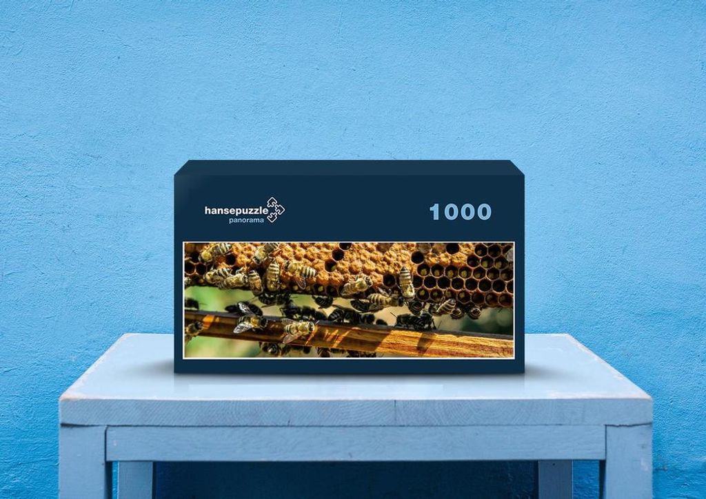 hansepuzzle 30120 - Bienen Puzzle, 1050 Teile, Tierwelt, 60,0 x 46,0cm mit hochwertiger Aufbewahrung, Kartonbox und wiederverschließbarem Beutel