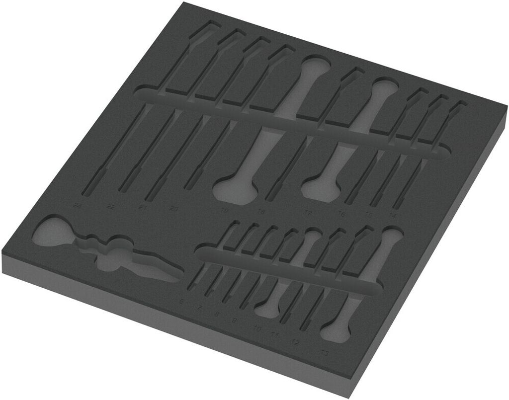 9831 Schaumstoffeinlage 6003 Joker Set 1, ohne Werkzeug, 344 x 30 x 392 mm