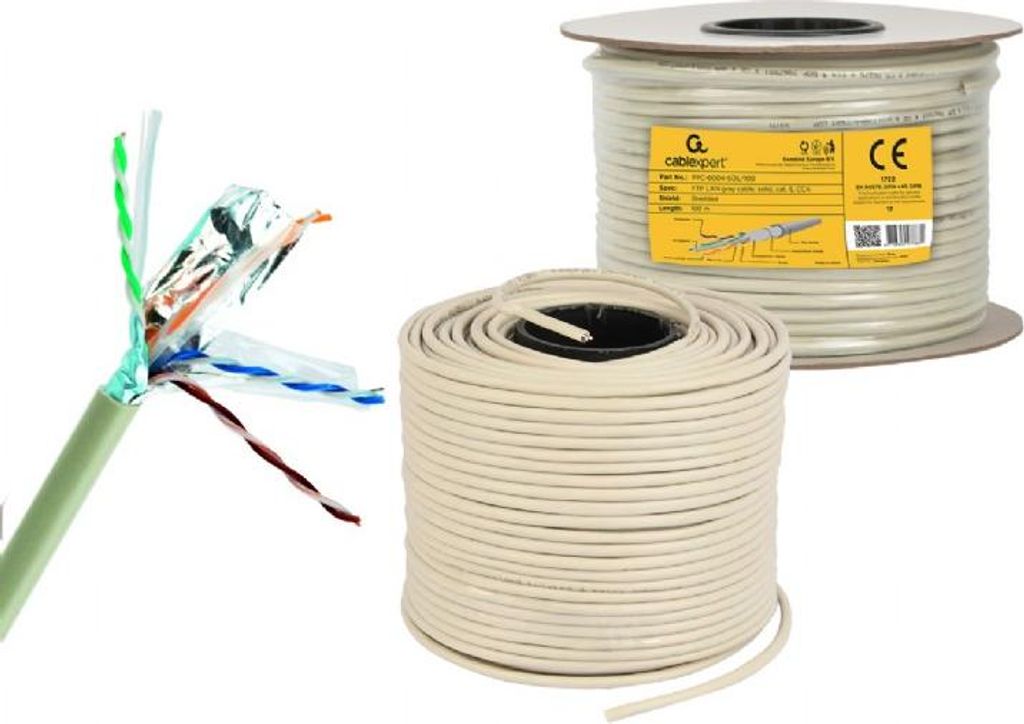 gembird CAT6 FTP LAN-Kabel (Premium CCA), massiv, 305 m Image du produit 
