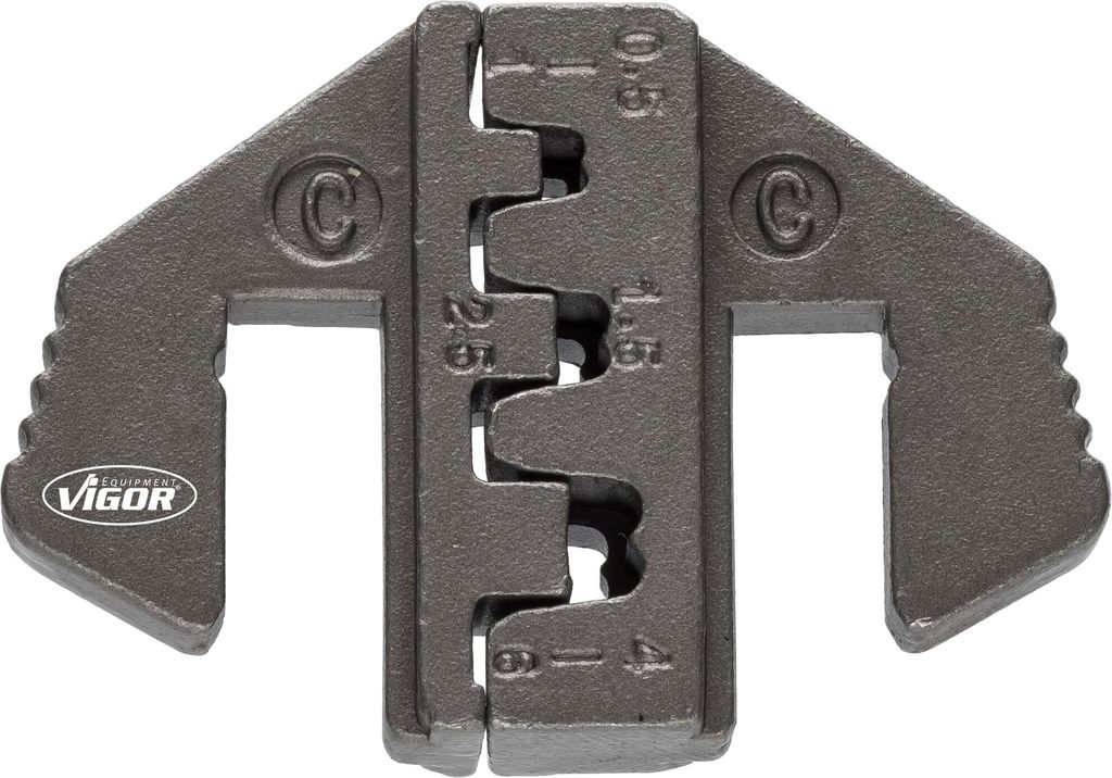 VIGOR Crimp-Einsatz C: für offene unisolierte Kabelschuhe von 0,5 – 6,0 mm