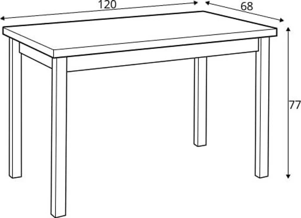 Table de repas non pliante Cobalt 80cm pour petit appartement - 11