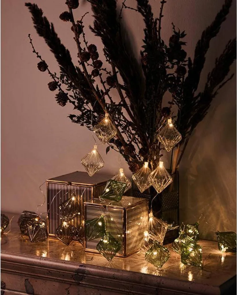 Décoration Lumineuse Table Sirius Nellie Lanternes en Verre 1,5m