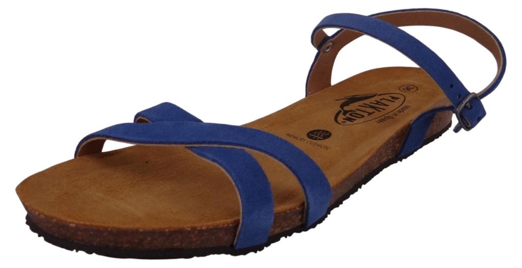 Plakton Damen Komfort Sandalen Fran Date 408029 405029 Afelpado Blau