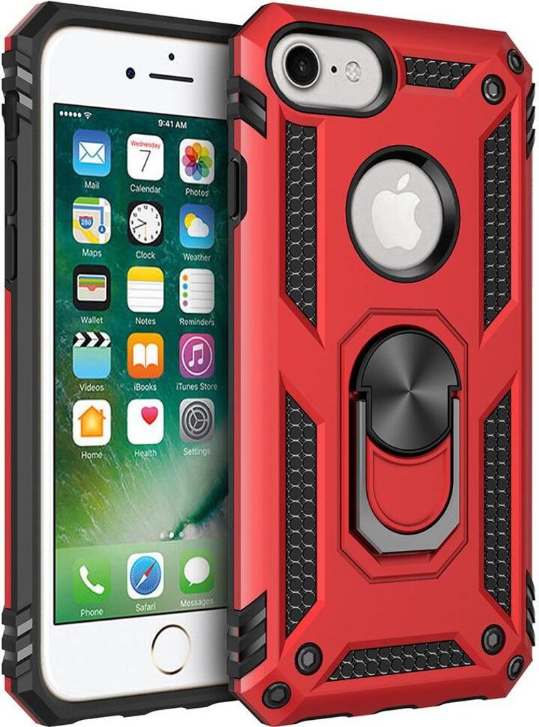 LaimTop iPhone 6s Plus Hülle, Hybrid Robuste Rüstung Drehbarer Ring Halter Ständer Dual Layer Hard PC + TPU Stoßfest Schutzhülle für iPhone 6...