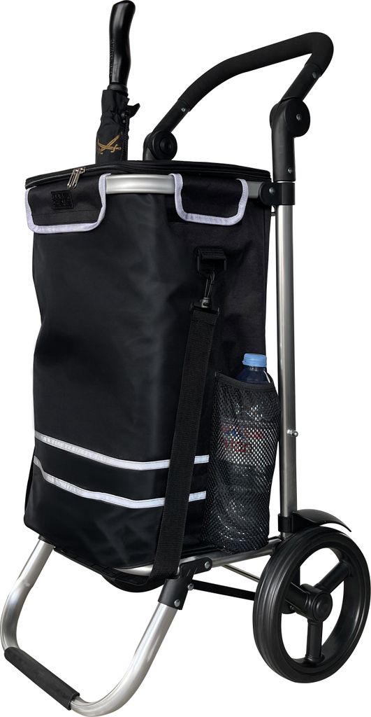 Faltbarer Aluminium Einkaufstrolley 57L (48L + 9L Kühlfach) Produktbild 