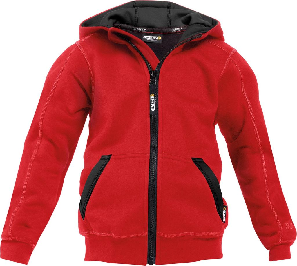 DASSY Sweatshirt Kinder WATSON  rot/schwarz Gr. 158/164 Produktbild 