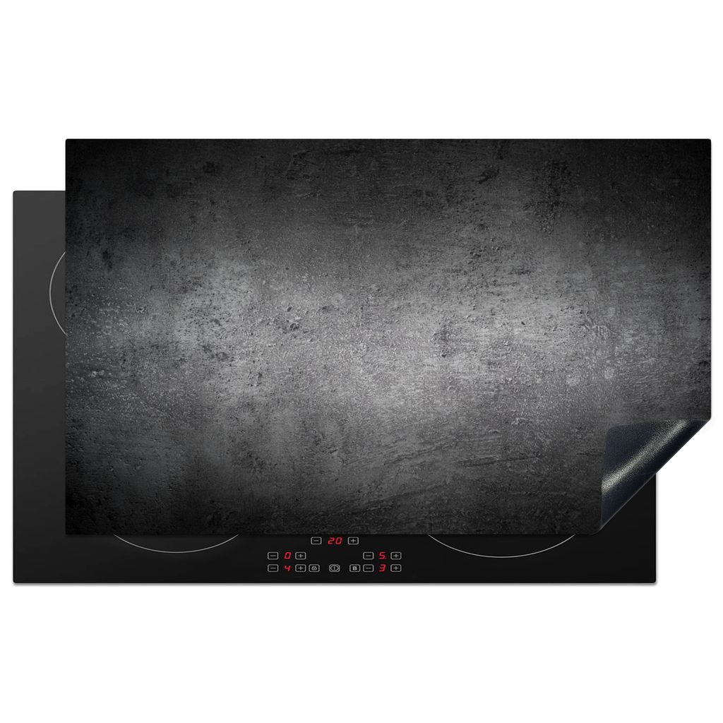 KitchenYeah Herdabdeckplatte Beton - Grau - Retro - Zement - Textur , 85x52cm, Küche Deko, Glaskeramikkochfeld Herdabdeckung, Abdeckplatte fùr ...
