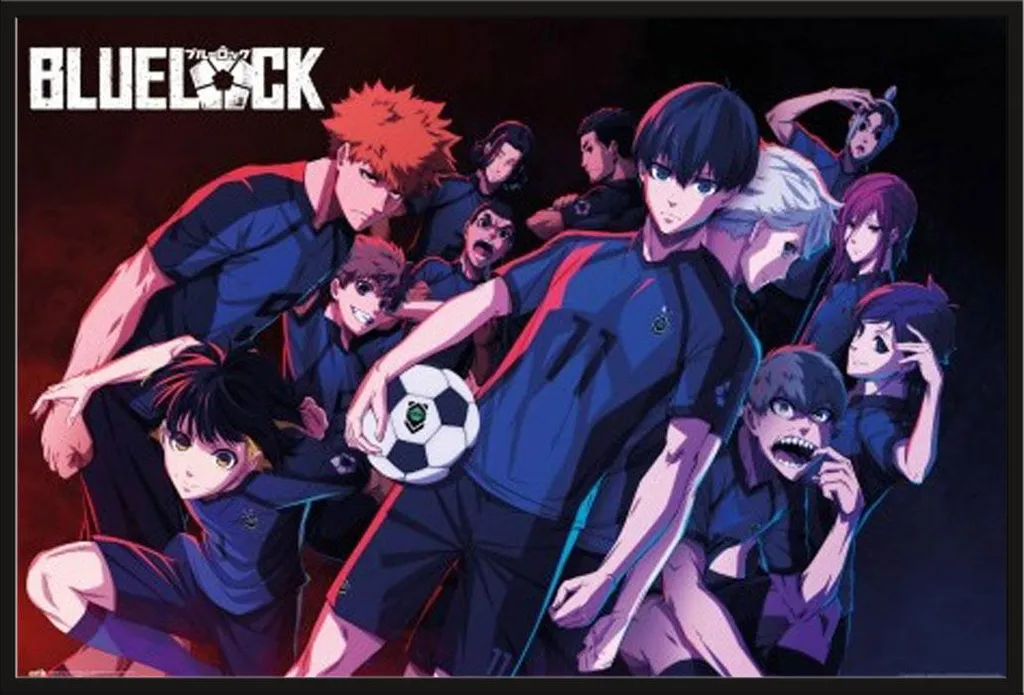 Affiche Encadrée Blue Lock Équipe Z sous Vitre Acrylique Shinsuke