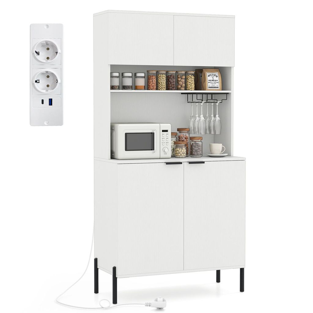 Mobile da cucina COSTWAY, mobile buffet, mobile alto con Immagine del prodotto 