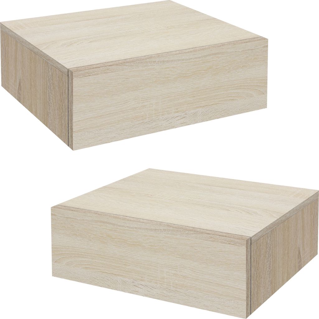 ML-Design 2x Nachttisch hängend mit 1 Schublade, 46x30x15 Produktbild 