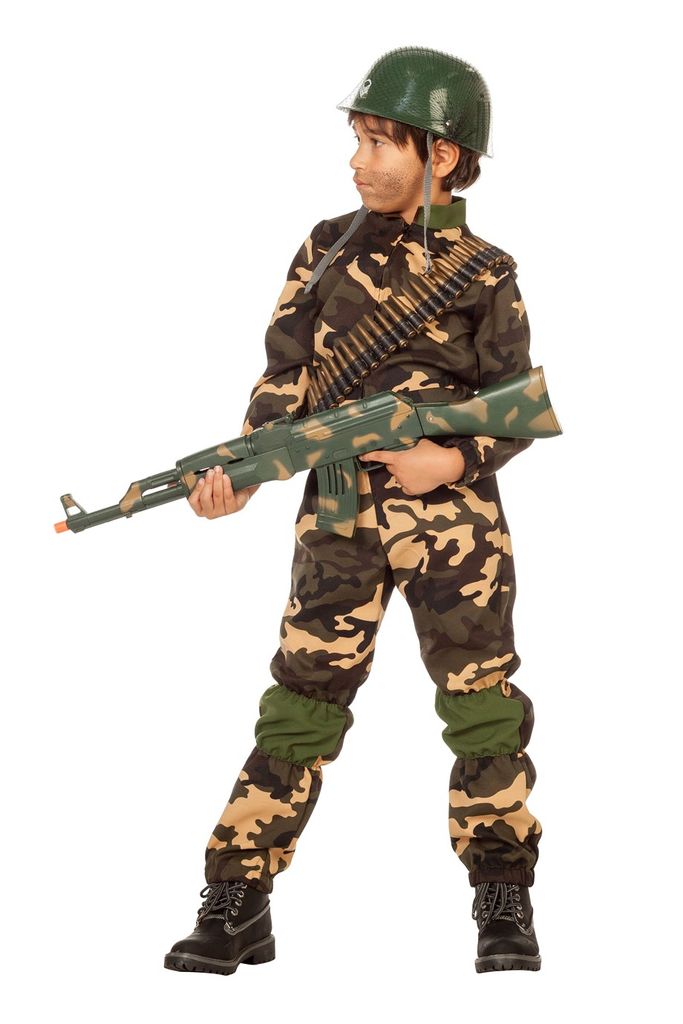 Rub Kinder Kostüm Kämpfer Soldat zu Karneval Fasching