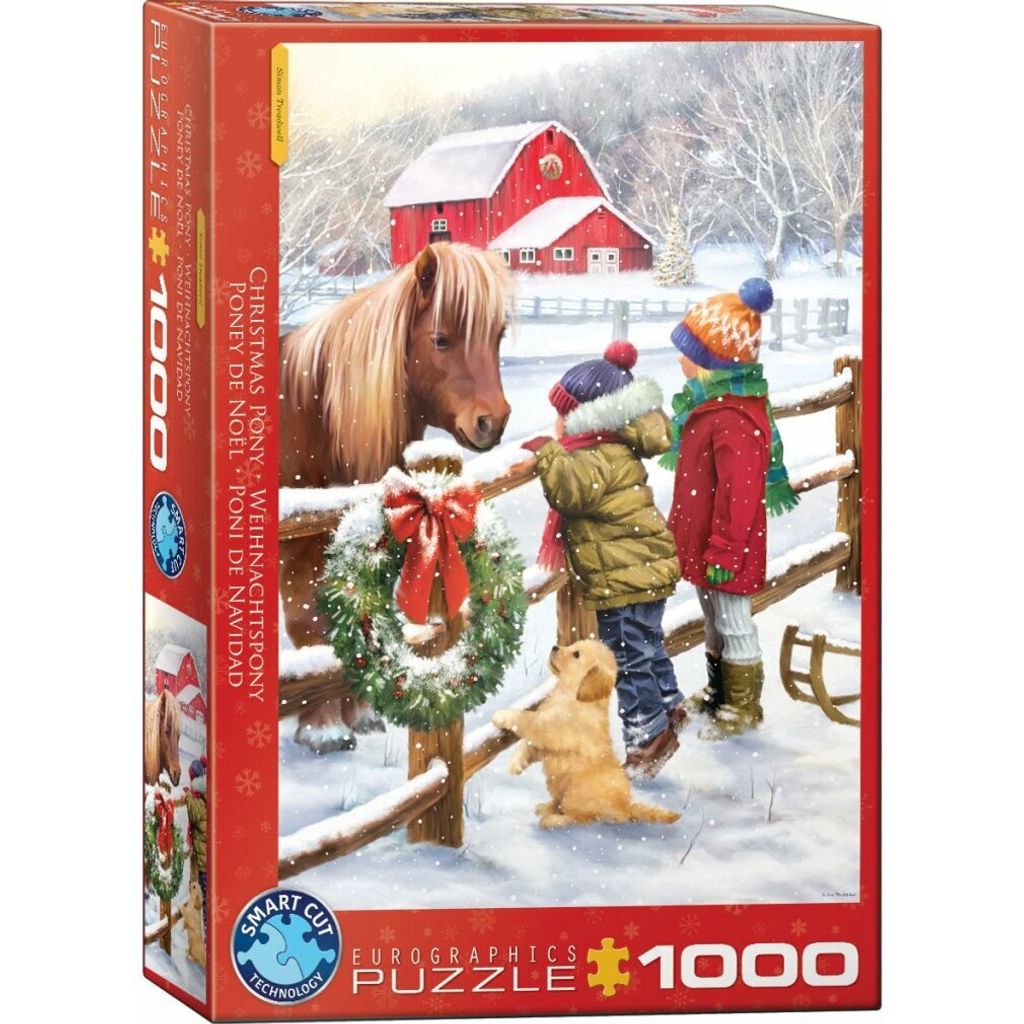 Eurographics Puzzle Weihnachtspony, Smart Cut, 1000 Teile, 68 x 48 cm, 6000-5638