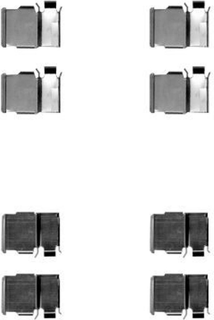 HELLA 8DZ 355 204-421 Zubehörsatz Scheibenbremsbelag Hinten für TOYOTA LAND CRUISER (PZJ7, KZJ7, HZJ7, BJ7, LJ7, RJ7) für MITSUBISHI PAJERO IV