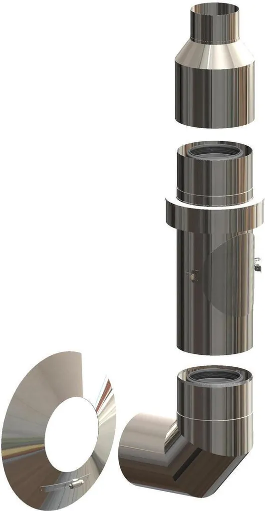 Kit évacuation fumées Atec IronPoly DN 80/125 inox contre corrosion