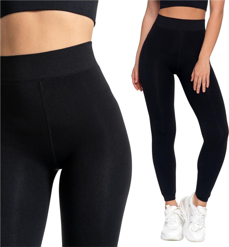 Damenleggings Isoliert Mit Pelz Hohe Leggings Moraj S/M