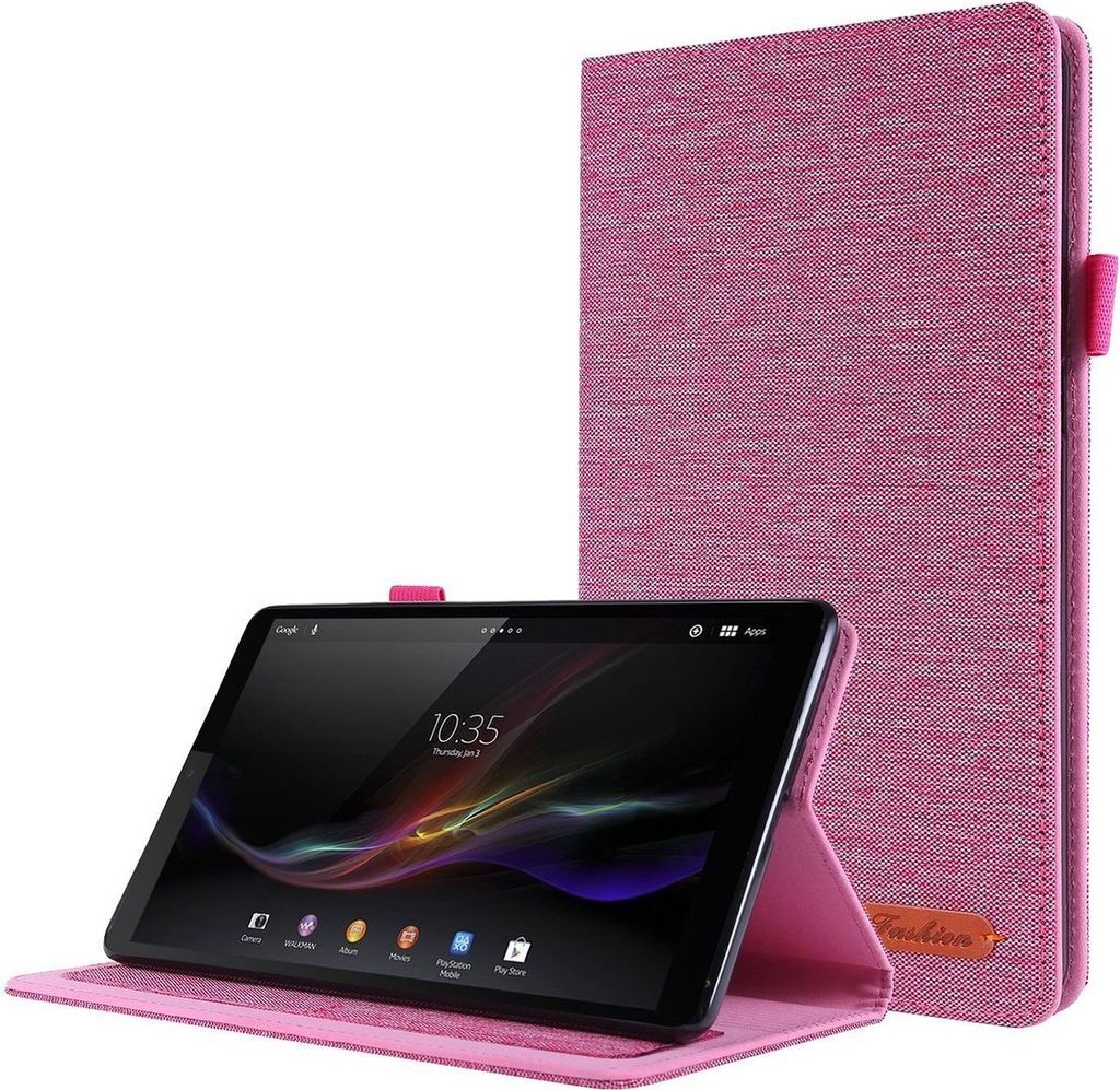 König Design Tablet-Hülle kompatibel mit Lenovo Tab M8 4th Gen Stoff Smart Cover Case Etui Rosa